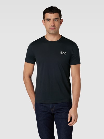 EA7 Emporio Armani T-shirt z nadrukiem z logo Ciemnoniebieski 4