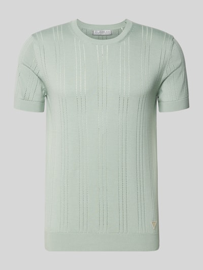 GUESS Strickshirt aus Viskose-Baumwoll-Mix Modell 'LINDON' Mint 2