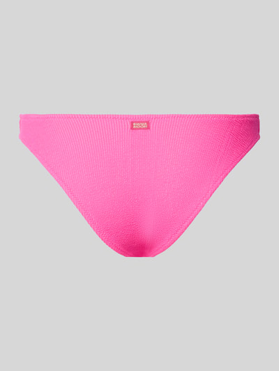 Produktfoto, Bikini-Slip mit Label-Detail Modell 'NAIDA' von Banana Moon in Pink, glatte Textur, körpernaher Schnitt, Stretch-Anteil.