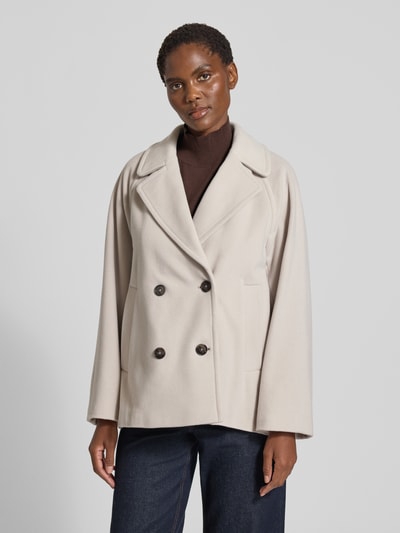 Marc O'Polo Regular fit wollen jack met dubbele knoopsluiting Beige - 4