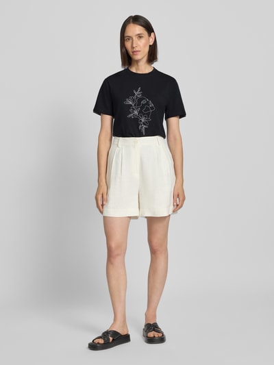 Vila T-shirt met motiefprint, model 'NORA' Zwart - 1