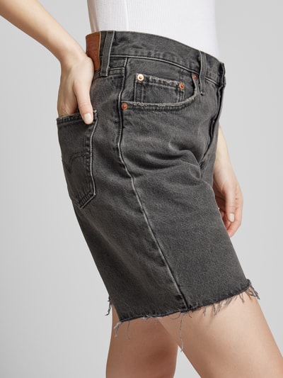 Levi's® Jeansowe, wystrzępione szorty Czarny 3