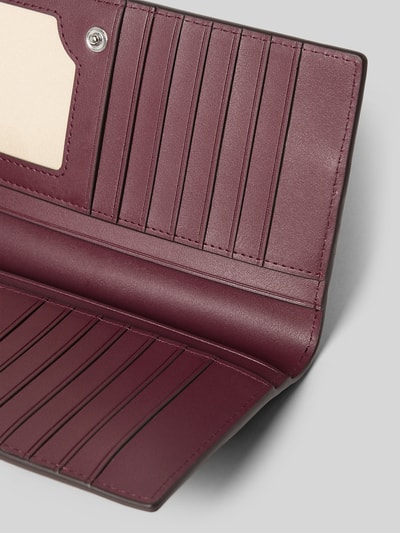 Lauren Ralph Lauren Portemonnee van runderleer met vakken voor pasjes Bordeaux - 3