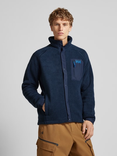 Helly Hansen Fleecejacke mit Label-Stitching Modell 'Panorama Pile Snap' Marine 4