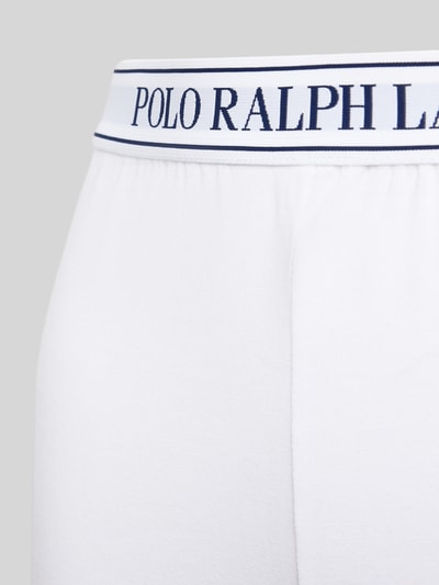 Polo Ralph Lauren Straight Leg Pyjama-Hose mit elastischem Label-Bund Offwhite 2