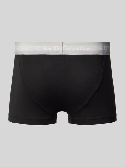 Calvin Klein Underwear Trunks aus Viskose mit Label-Bund im 3er-Pack Black 3