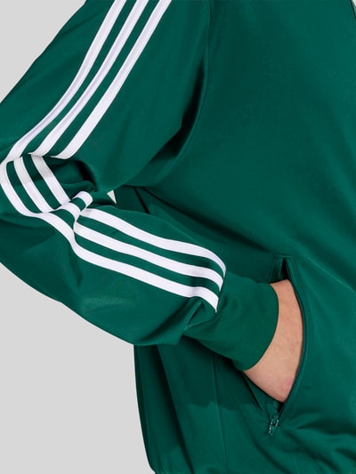 adidas Originals Relaxed Fit Sweatjacke mit Logo-Stitching Modell 'FIREBIRD' Dunkelgruen 5
