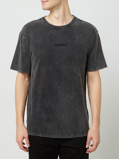 REVIEW T-Shirt in washed-out-look  Zwart - 4