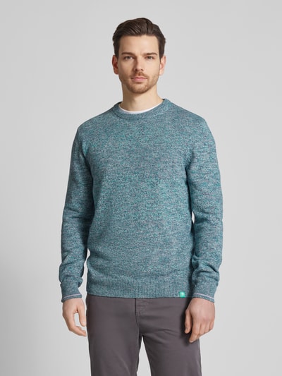 Scotch & Soda Sweter z dzianiny z efektem melanżu Zielony 4