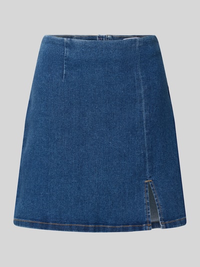 Vero Moda Spódnica jeansowa o dopasowanym kroju z rozcięciem z przodu model ‘NELLY’ Ciemnoniebieski 2