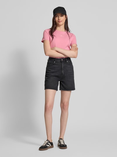 BOSS Orange T-shirt met labelprint, model 'Elogo' Felroze - 1
