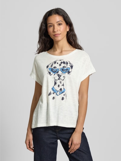 Milano Italy T-shirt met motiefprint Offwhite - 4