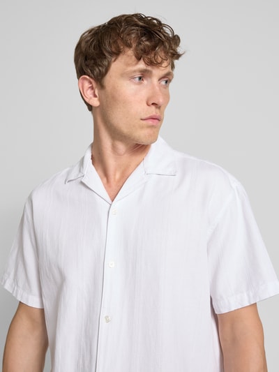 Jack & Jones Premium Regular Fit Freizeithemd aus Baumwoll-Mix mit Leinen-Anteil Modell 'MONTANA' Weiss 3