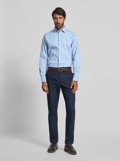 Tommy Hilfiger Regular fit zakelijk overhemd van katoenmix Bleu - 1