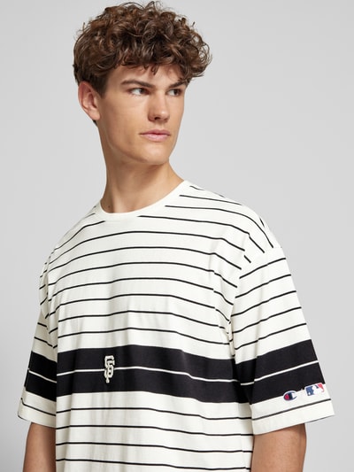 CHAMPION Oversized T-Shirt mit Label-Stitching Offwhite 3