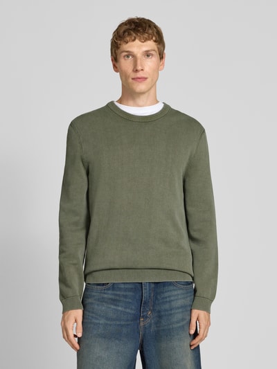 Marc O'Polo Denim Regular fit pullover van puur katoen Olijfgroen - 4