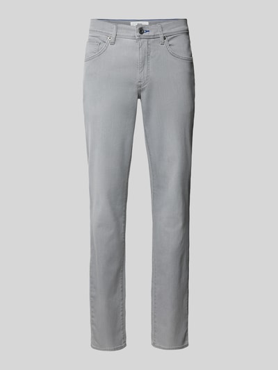 Brax Straight Fit Jeans mit Label-Patch Modell 'CADIZ' Mittelgrau 2