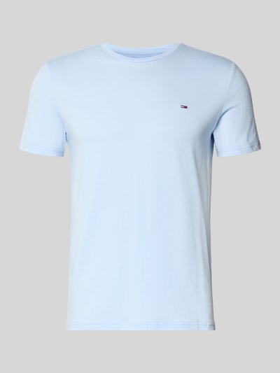 Produktfoto, Slim Fit T-shirt uit katoenmix Model 'JASPE HERITAGE' van Tommy Jeans met gemêleerde look, logostitching, korte mouw