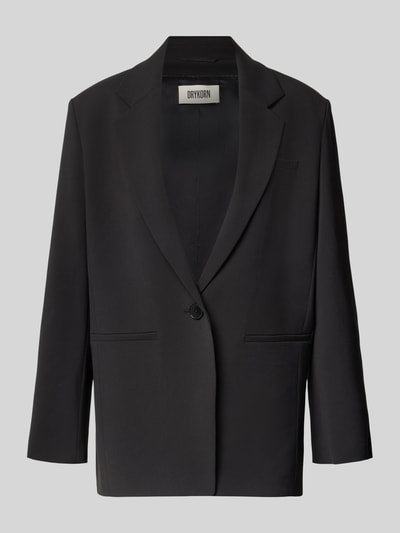 DRYKORN Żakiet o kroju relaxed fit z kieszeniami z wypustkami model 'MOWTIE' Czarny 2