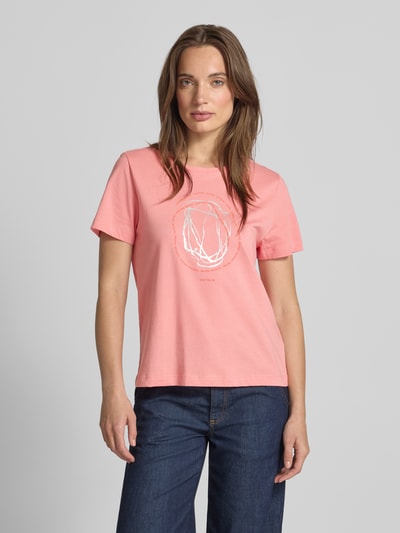 Tom Tailor Regular fit T-shirt van puur katoen Abrikoos - 4
