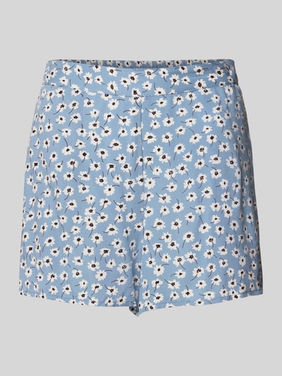 Pieces High Waist Shorts aus Viskose mit Animal-Print Modell 'NYA' Bleu 2