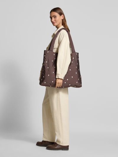 STUDIO NOOS Tote Bag mit Tragehenkel Dunkelbraun 1