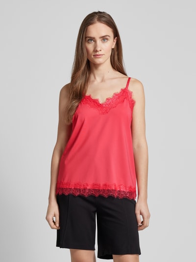 FREE/QUENT Top met kant, model 'BICCO' Fuchsia - 4