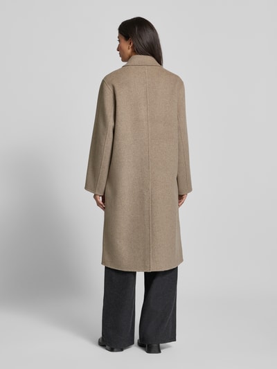 Stefanel Lange jas met reverskraag en steekzakken Beige gemêleerd - 5