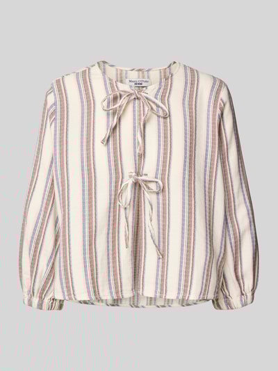 Marc O'Polo Denim Regular fit blouse met koord Offwhite - 2