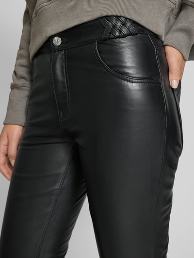 Zadig & Voltaire Flared Lederhose im 5-Pocket-Design Modell 'PUSH CUIR LISSE' Black 3