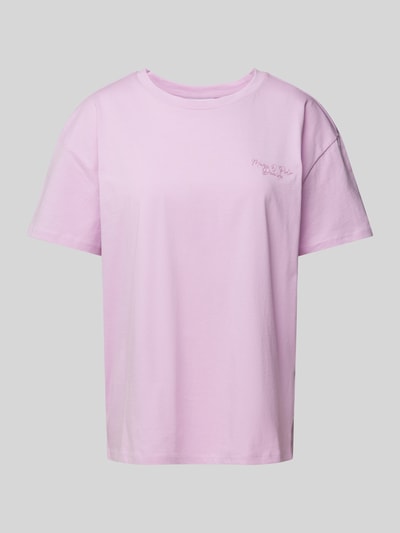 Marc O'Polo Denim T-shirt met labeldetail Roze - 2