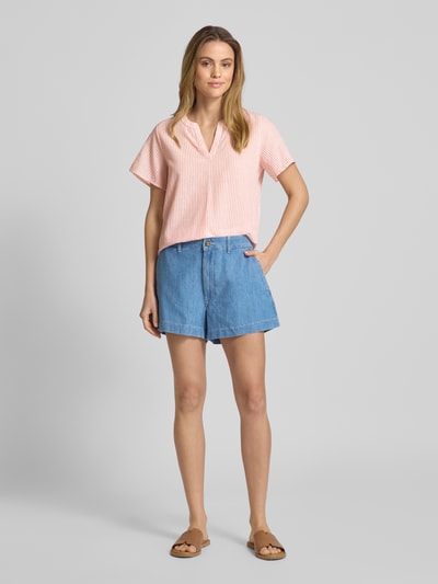 Vila Regular Fit Blusenshirt mit Tunikakragen Modell 'RUMANA' Koralle 1