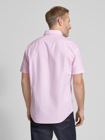 Tommy Hilfiger Regular Fit Business-Hemd mit Streifenmuster Rosa 5