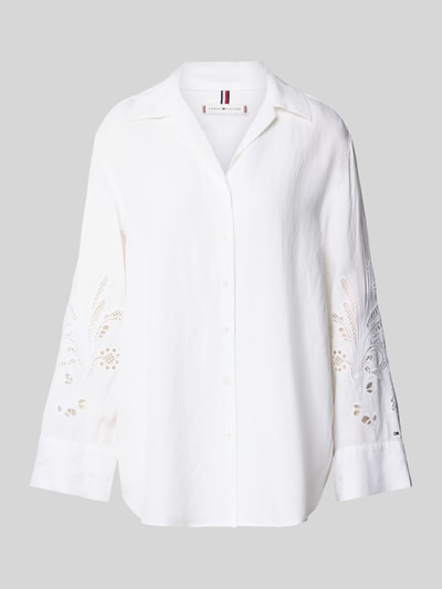 Tommy Hilfiger Relaxed fit overhemdblouse van een mix van linnen en viscose Wit - 2