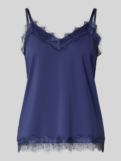 FREE/QUENT Top met bandjes en hartvormige hals, model 'BICCO' Blauw - 2