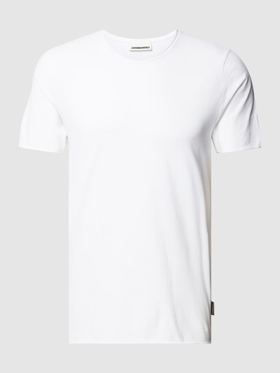 Armedangels T-shirt in effen design, model 'AAMON BRUSHED' Wit - 2