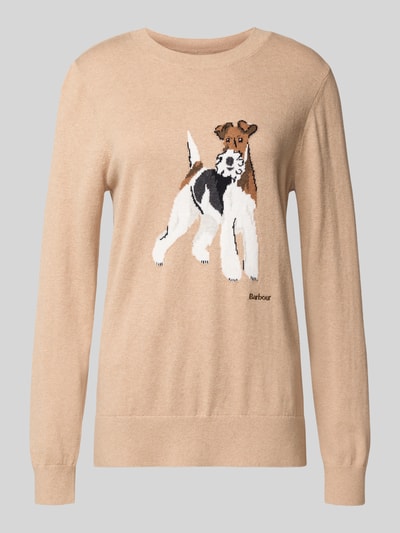 Barbour Regular fit gebreide pullover van een mix van katoen en kasjmier Beige - 2