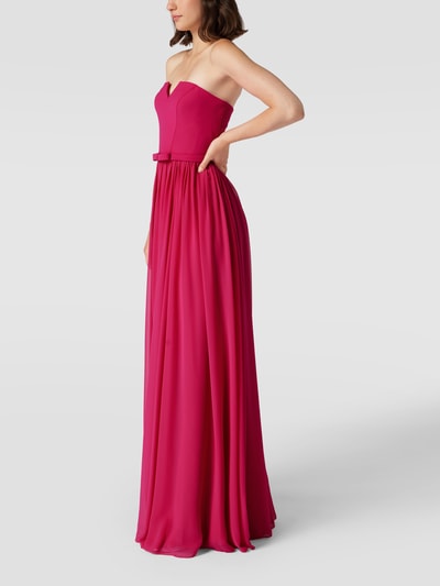 Vera Wang Bride Avondjurk met tailleband, model 'LEONTINE' Fuchsia - 4