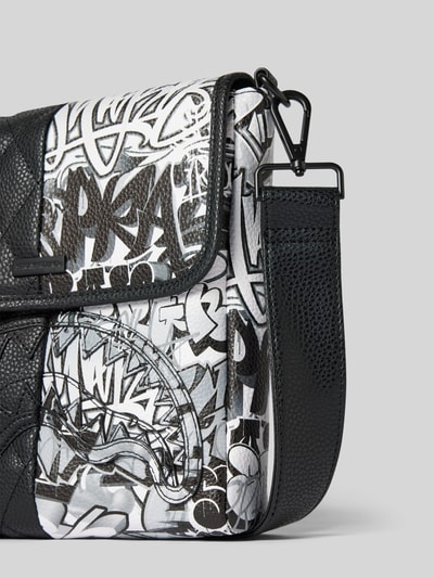 Sprayground Umhängetasche mit Strukturmuster Modell 'HALF GRAF' Black 2