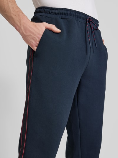 Joy Regular fit sweatpants met tunnelkoord Marineblauw - 3