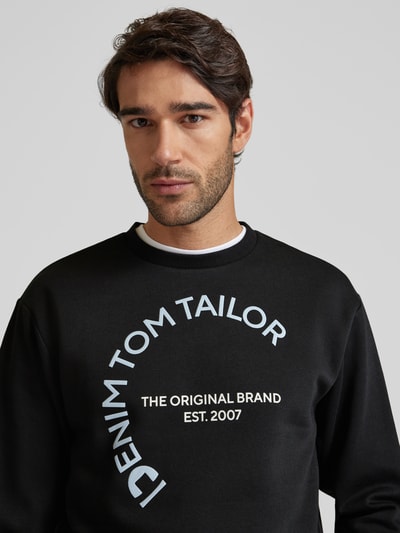 Tom Tailor Denim Sweatshirt mit Logo-Print Black 3