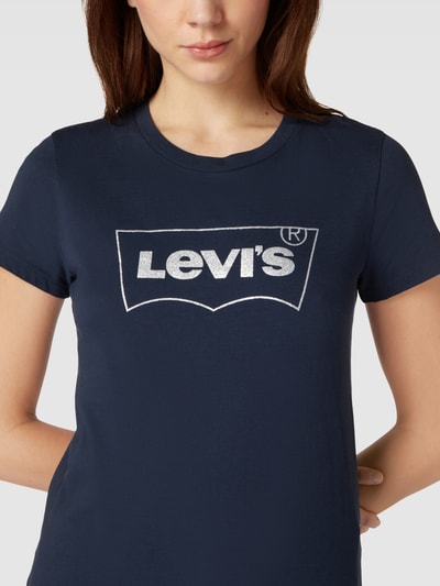 Levi's® T-Shirt mit Label-Print Dunkelgrau 3