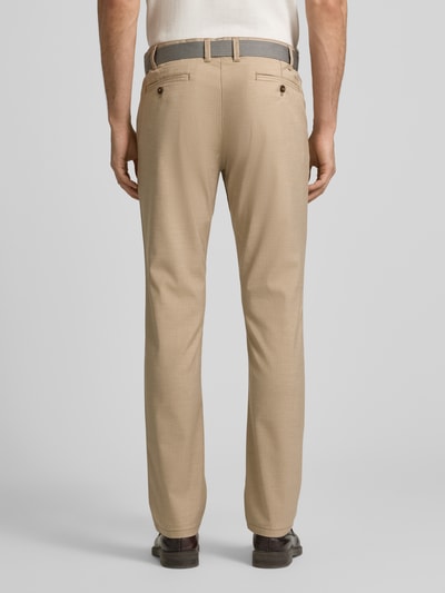 MCNEAL Slim fit pantalon met riem Beige - 5