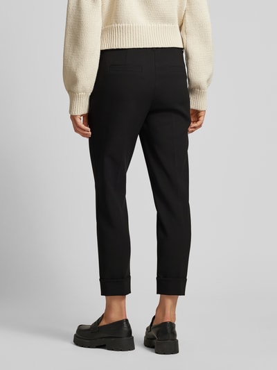 Marc Cain Regular fit stoffen broek met persplooien Zwart - 5