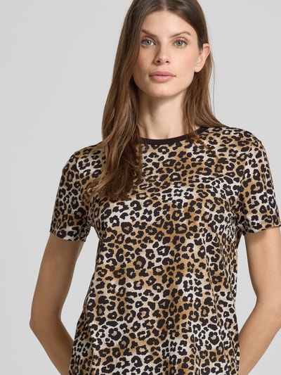 Tom Tailor Denim Regular Fit T-Shirt aus reiner Baumwolle Beige 3