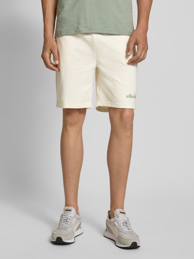 Ellesse Regular Fit Sweatshorts mit Label-Print Modell 'MOLLA' Offwhite 4