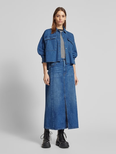 Weekend Max Mara Regular Fit Jeansbluse mit Umlegekragen Modell 'ZEMIRA' Blau 1