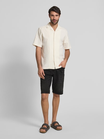 Tom Tailor Regular fit bermuda van katoenmix, model 'JOSH' Zwart - 1