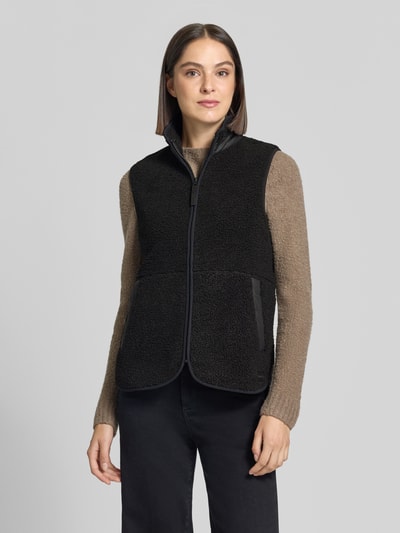 Didriksons Regular fit bodywarmer met structuurpatroon model 'Siv' Zwart - 4