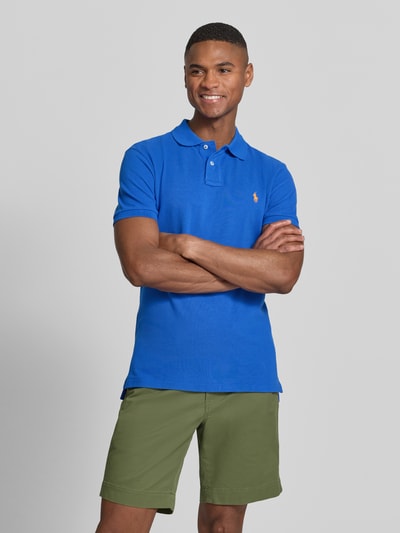 Polo Ralph Lauren Slim Fit Poloshirt aus reiner Baumwolle Blau 4